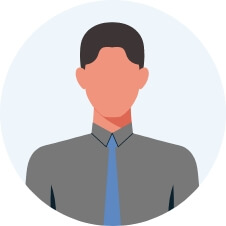 青いネクタイの男性イラスト